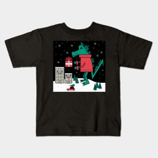 Kaiju Christmas Kids T-Shirt